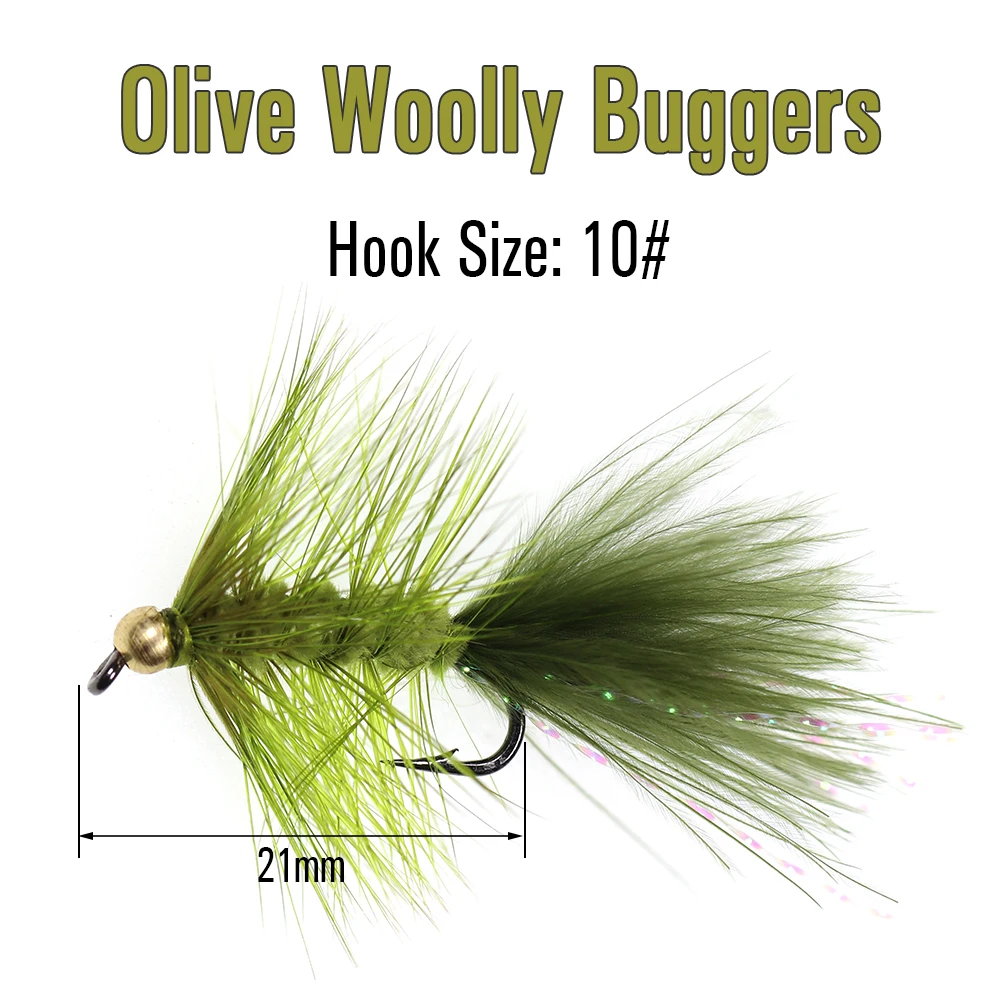 Pack de 5 streamers Woolly Bugger
