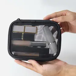Bolsa de aseo transparente con cierre – Neceser cosméticos viaje