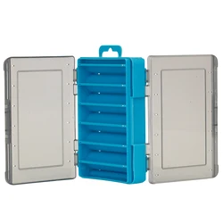 Caja de pesca doble cara WEIHE con compartimentos para señuelos
