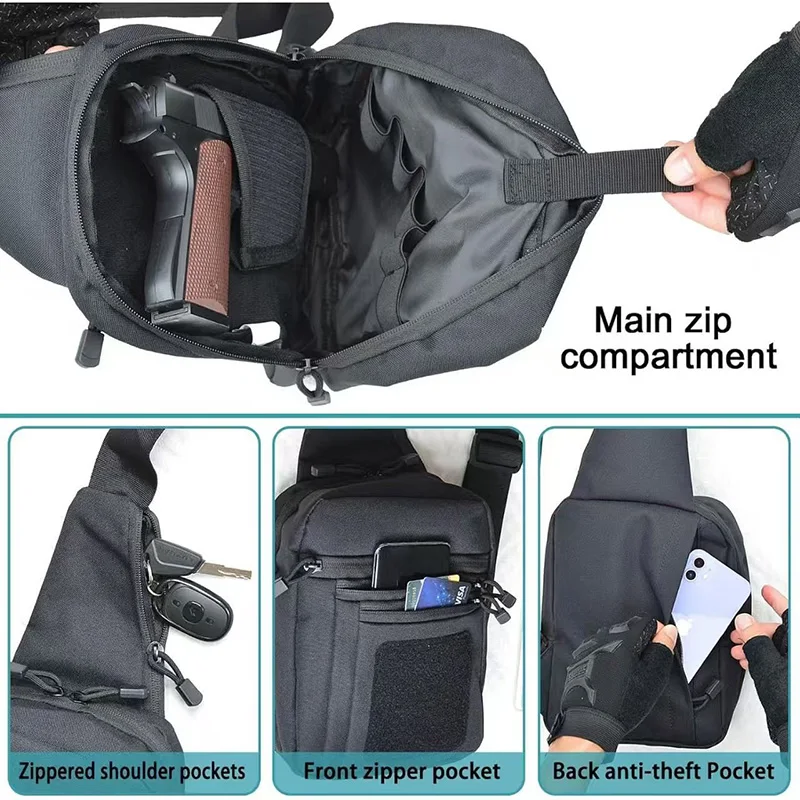 Bolsa táctica con compartimentos/estructura