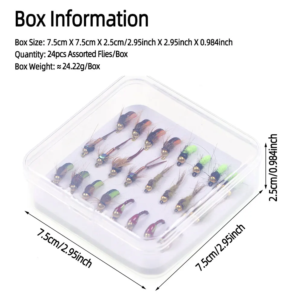 Bimoo Kit de ninfa latón hundimiento rápido para trucha y perca - imagen 5