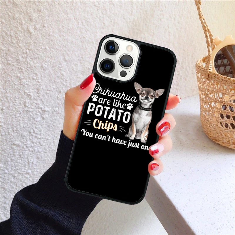 Funda vintage Krajews con diseño de chihuahua para iPhone