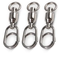 Conector giratorio inox con anilla rápida para señuelos