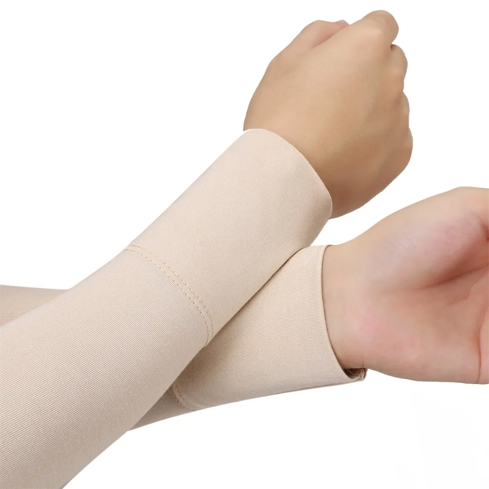 Mangas elásticas UV para brazos, guantes largos táctiles para montar - imagen 5