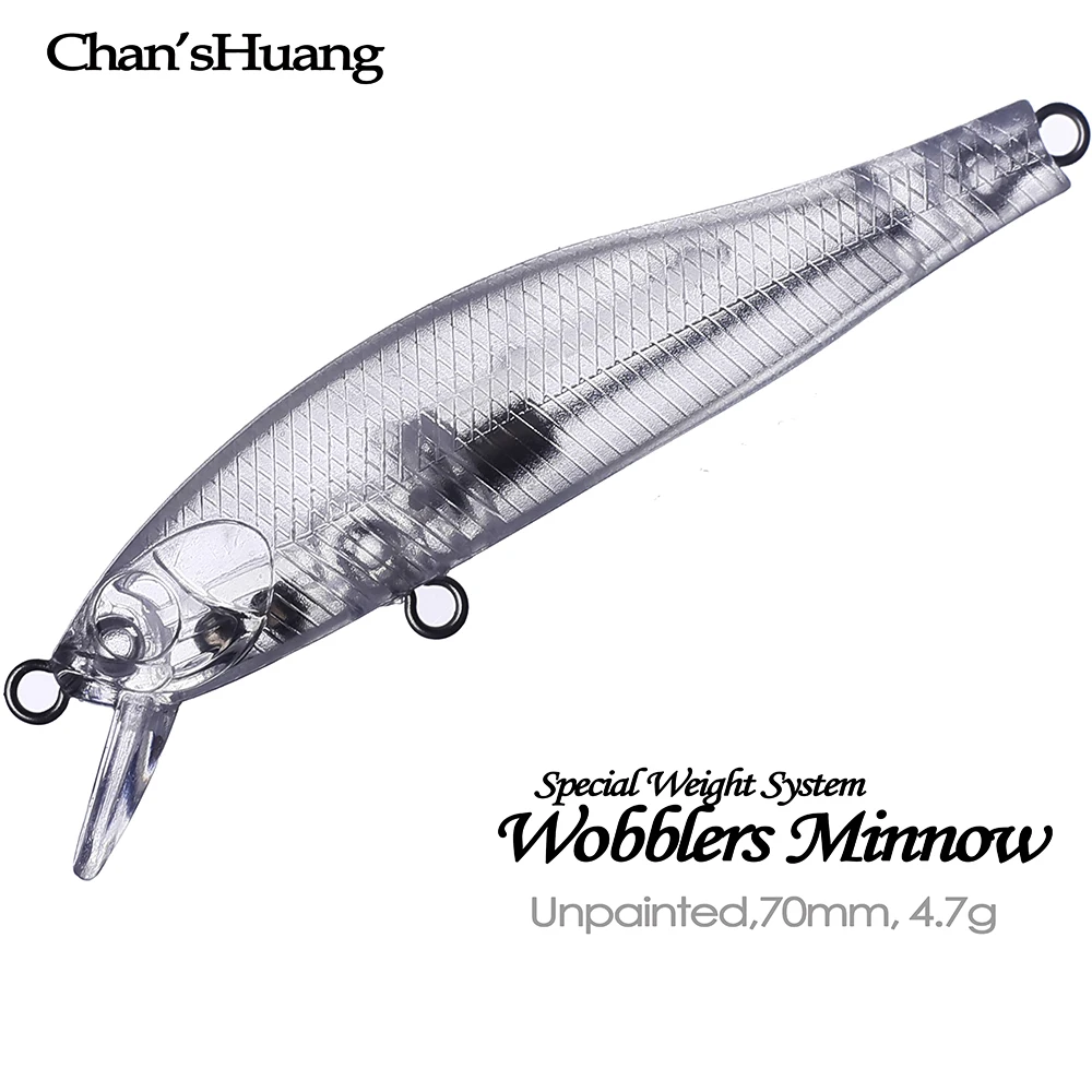 Chan'sHuang Wobblers 70mm 4.7g – Señuelos de Pesca DIY con Sonajero