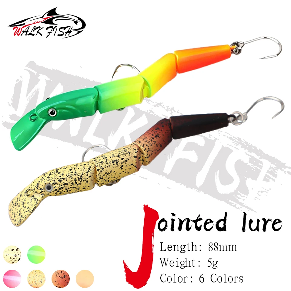 WALK FISH Joint Wobbler Minnow Crank hundimiento para trucha - imagen 3