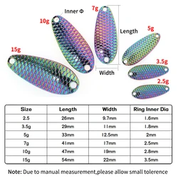 ICERIO cucharas de pesca arco iris brillante – Señuelos para lubina