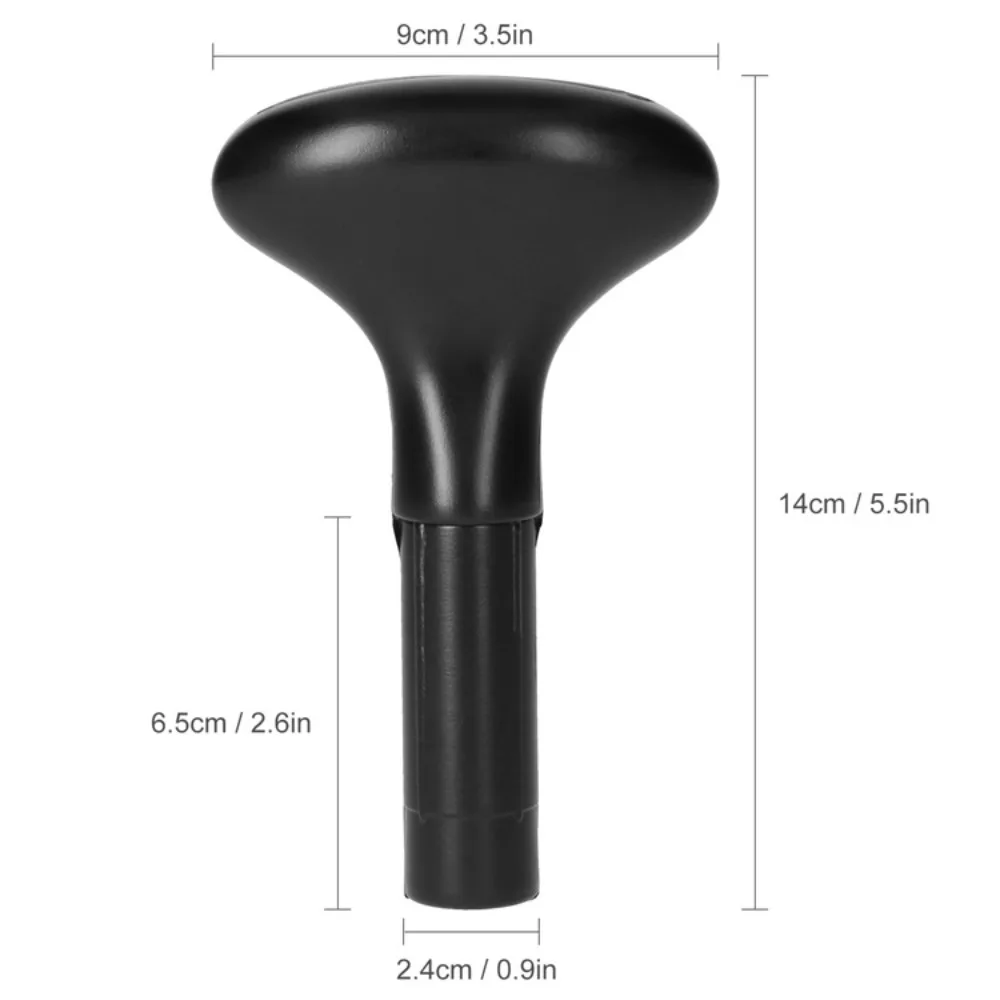 Empuñadura de remo PVC T antideslizante negra para cabeza de pala - imagen 3