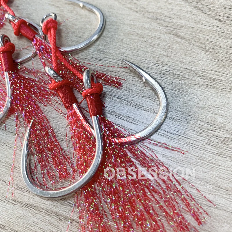 Obsession HK021 Jig de largo alcance con anzuelo assist y pluma - imagen 4