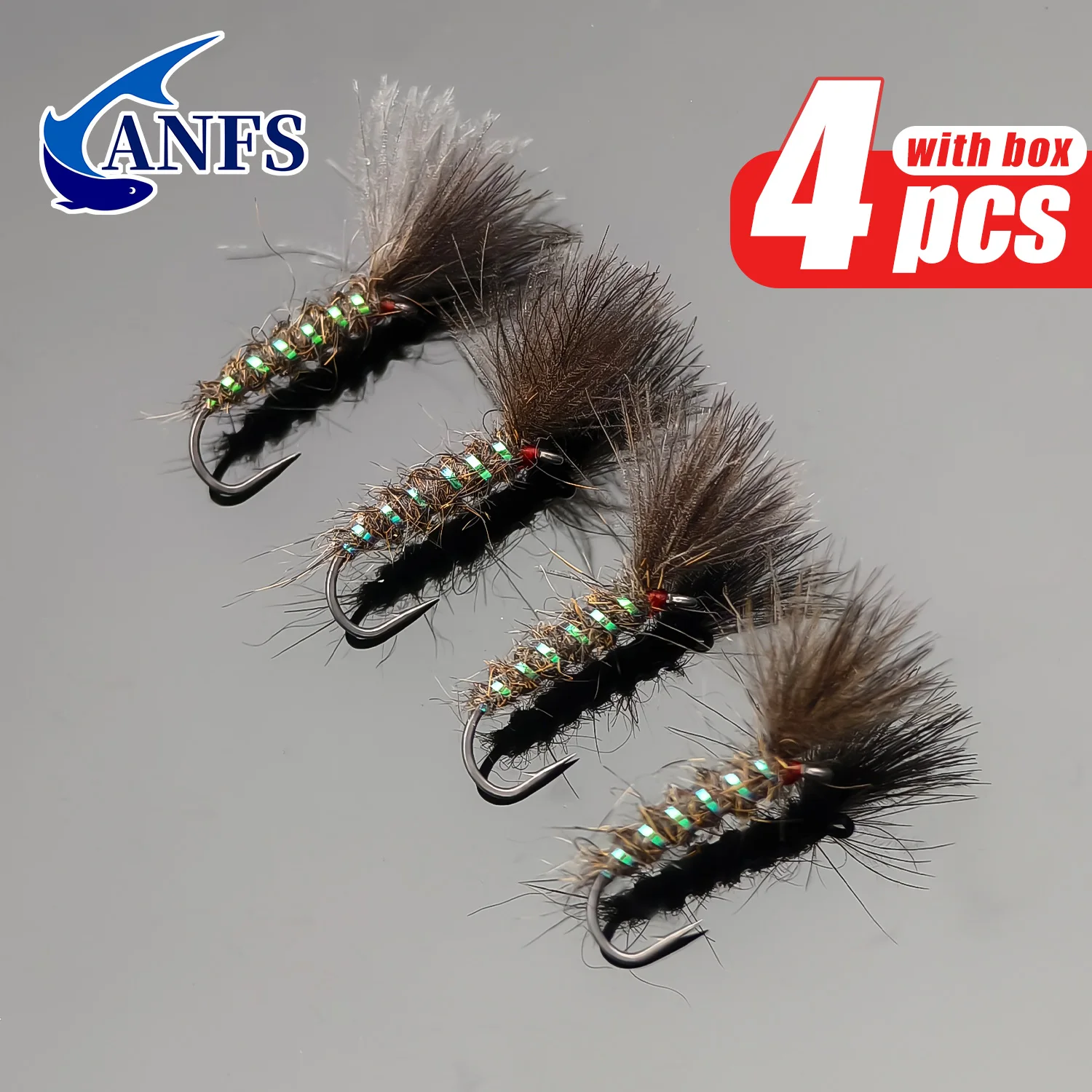 ANFS CDC Hares Ear – Mosca Seca para Trucha - imagen 5