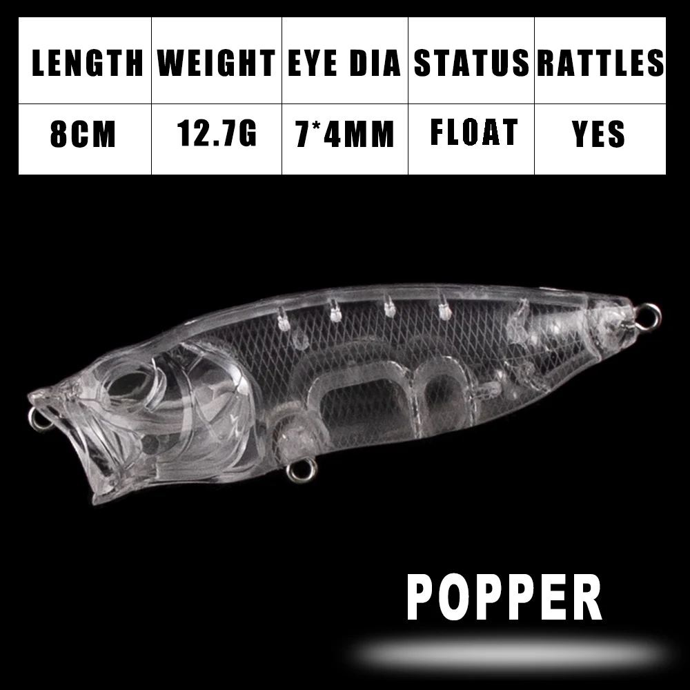Dr.Holife popper sin pintar para DIY – señuelo de superficie