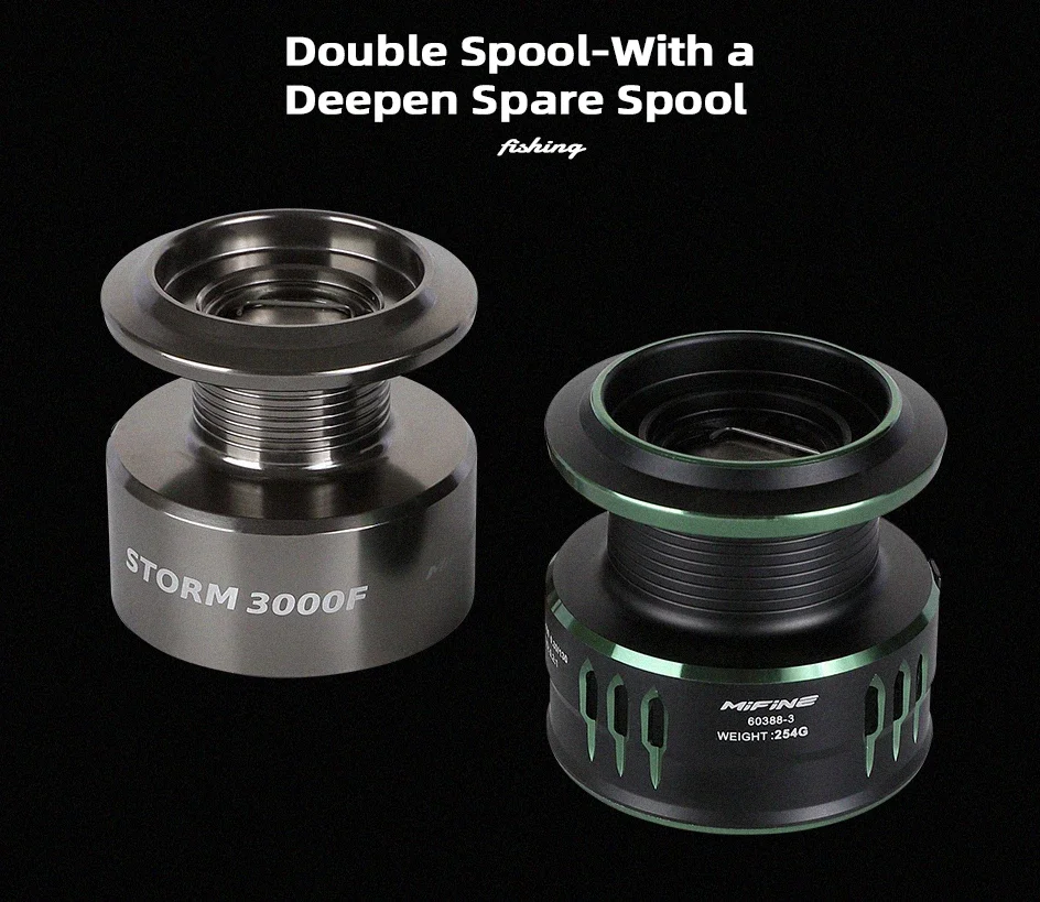 Carrete doble aluminio MIFINE STORM