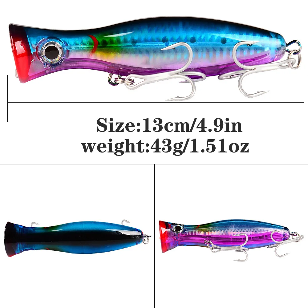 Proberos Popper 13cm – Popper de superficie agua salada - imagen 3