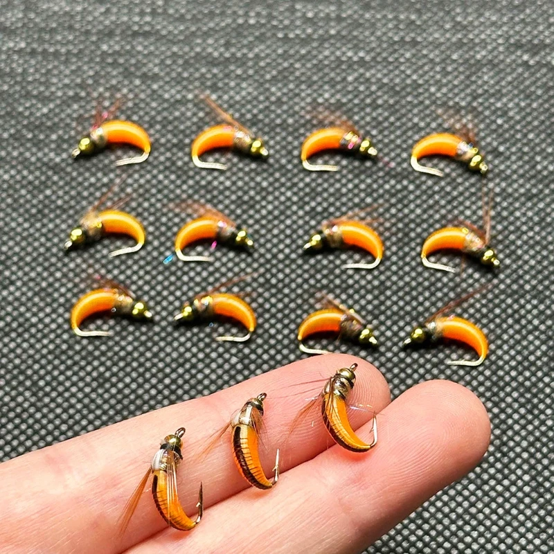 Anzuelos mosca imitación ninfa cobre sinking para pesca de black bass - imagen 4