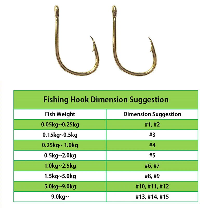 Anzuelos Circle Hook dorados de acero carbono para pesca de carpa - imagen 2
