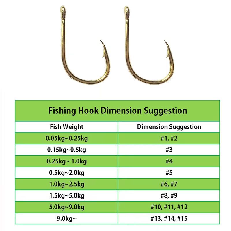 Anzuelos Circle Hook dorados de acero carbono para pesca de carpa - imagen 2