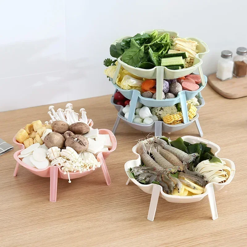 Plato mini apilable en forma de flor para frutas y postres - imagen 5