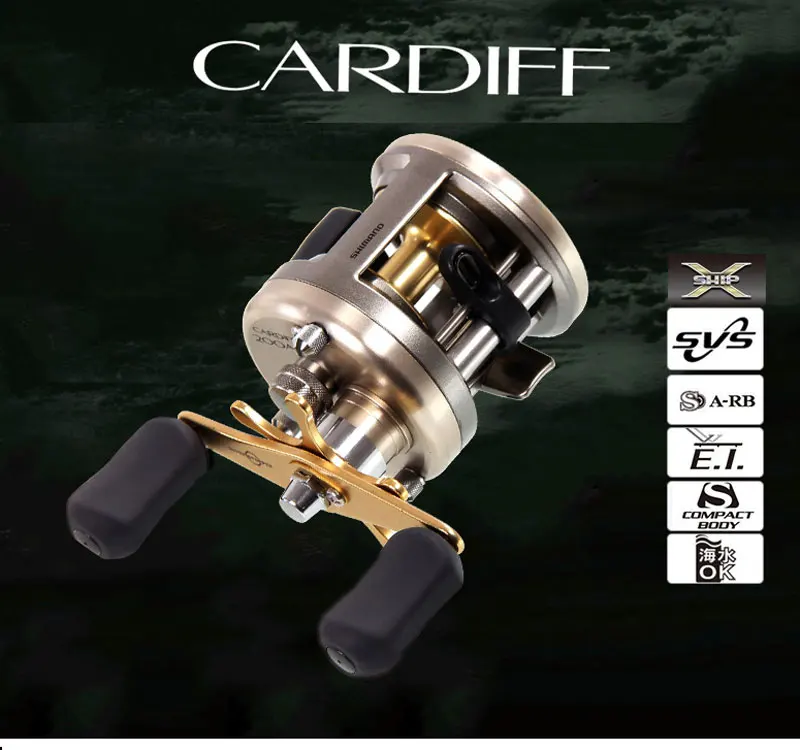 SHIMANO Original Cardiff 300A 400A carrete baitcasting
