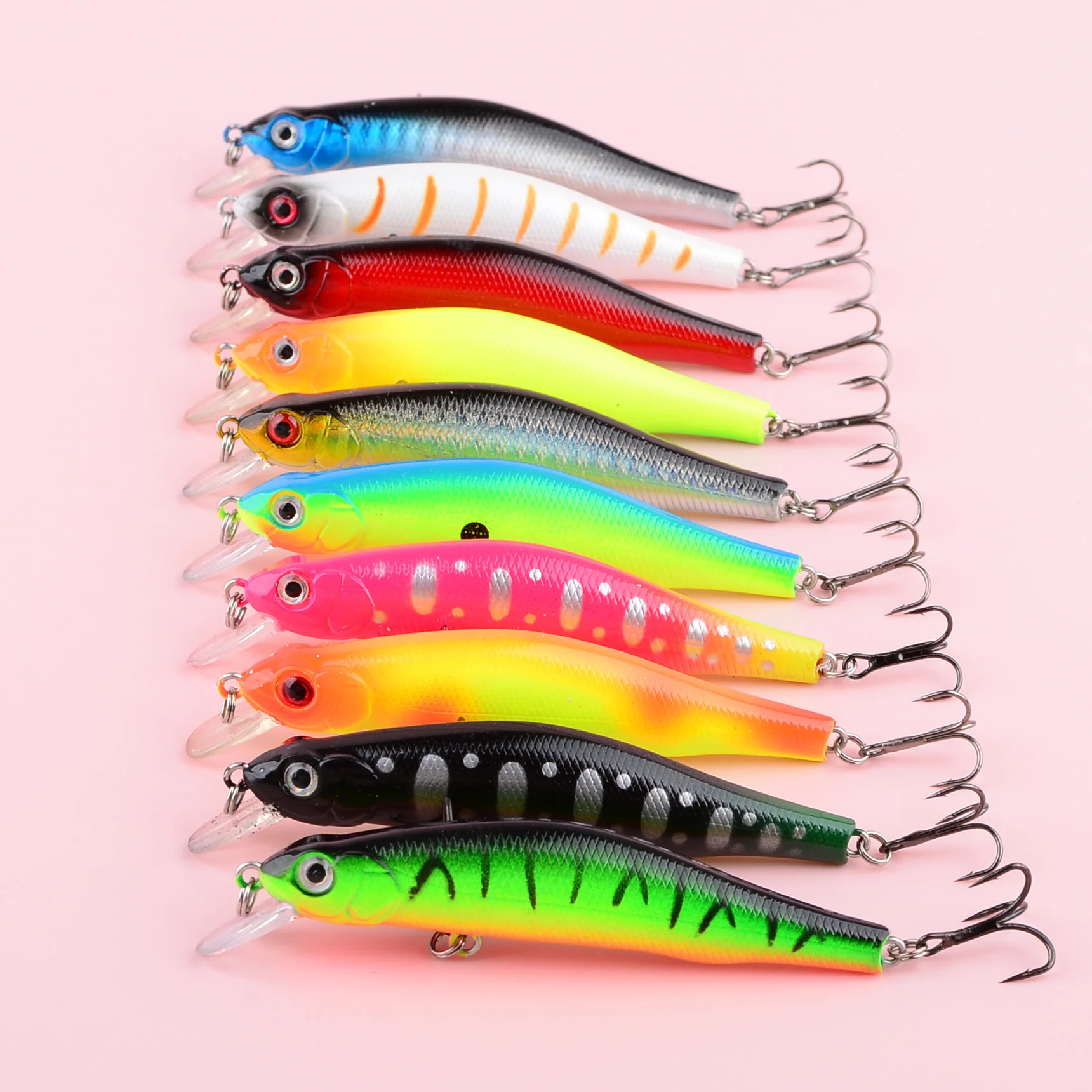 Wobbler Minnow flotante duro Jig Crankbait para carpa y lubina - imagen 5