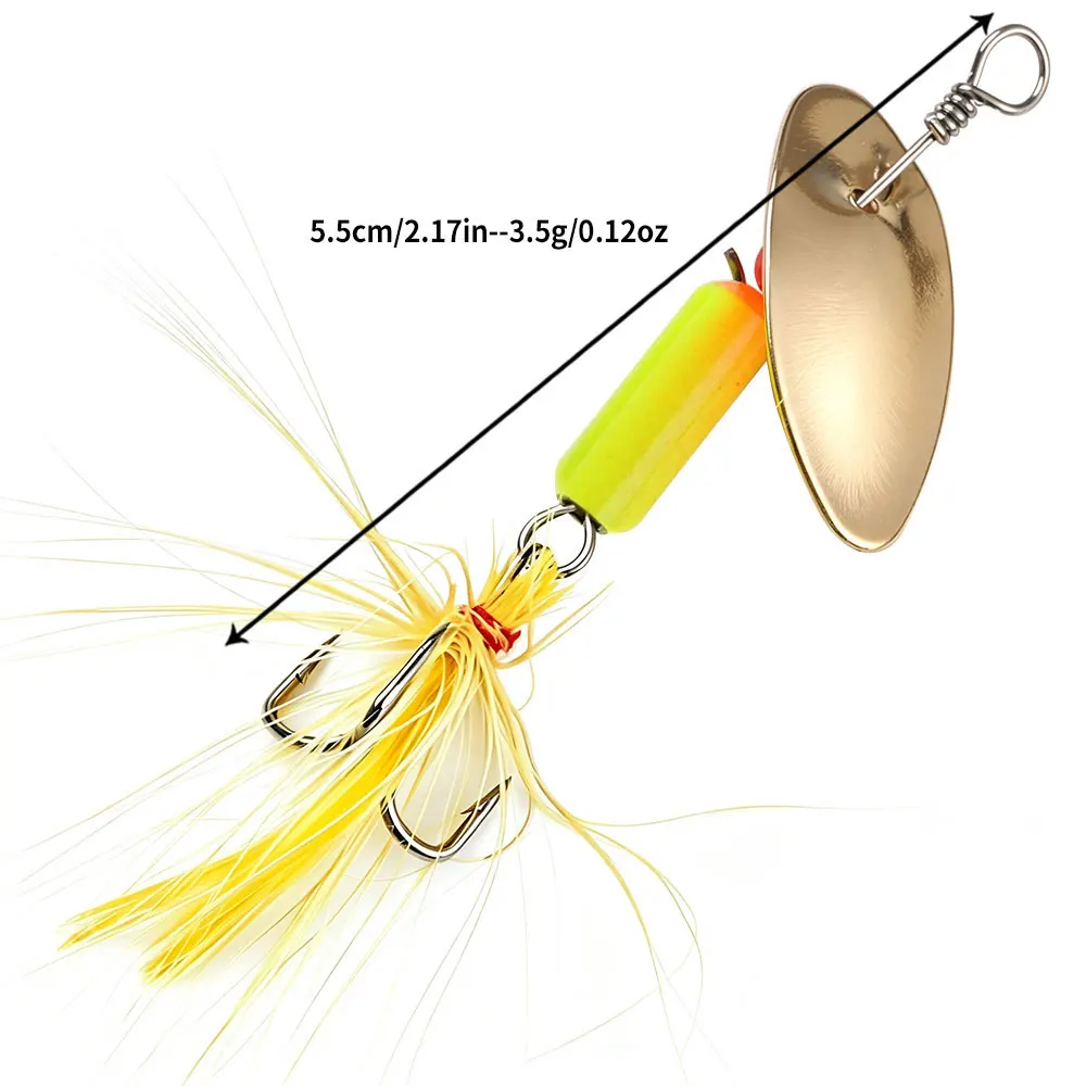 Señuelo cuchara trucha con cebo giratorio y lentejuelas jig - imagen 4
