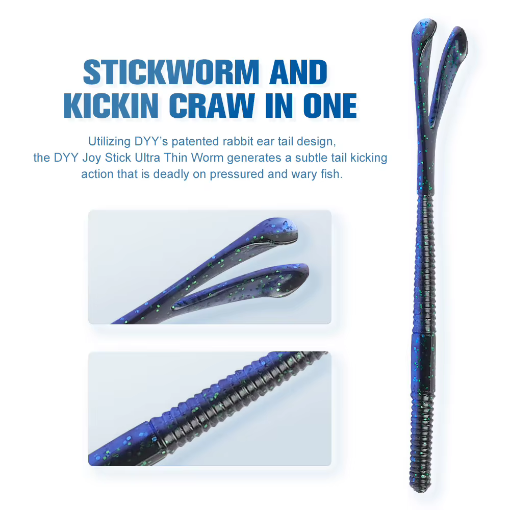 Joy Stick Swimbait DYY Vinilo ultrafino realista durable para pesca - imagen 3