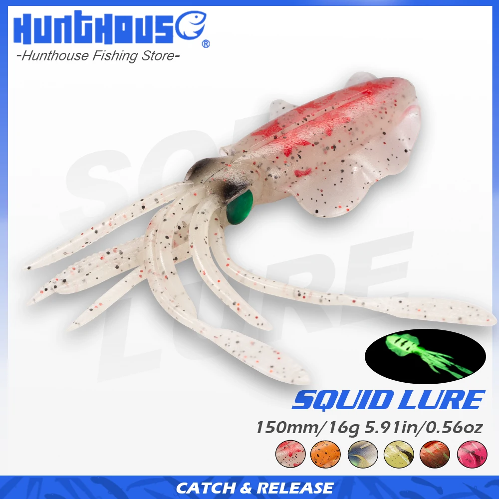 Hunthouse Squid vinilo brilla en la oscuridad para lubina - imagen 2