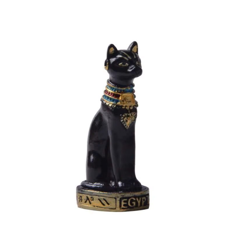 Estatuilla Gato Egipcio Ornamento Vintage Hogar Jardín - imagen 4
