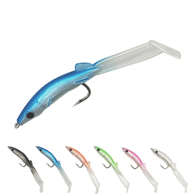 Señuelos jig head de vinilo para lubina y pargo – Tipo bala 8 cm - imagen 2