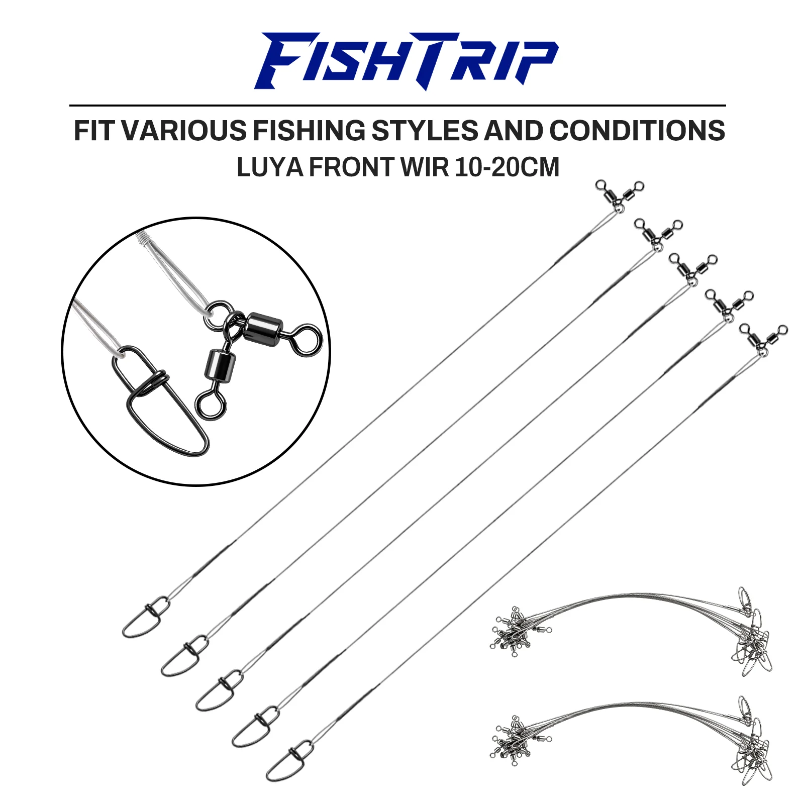 Aparejos de pesca tipo FishTrip en pack de 10