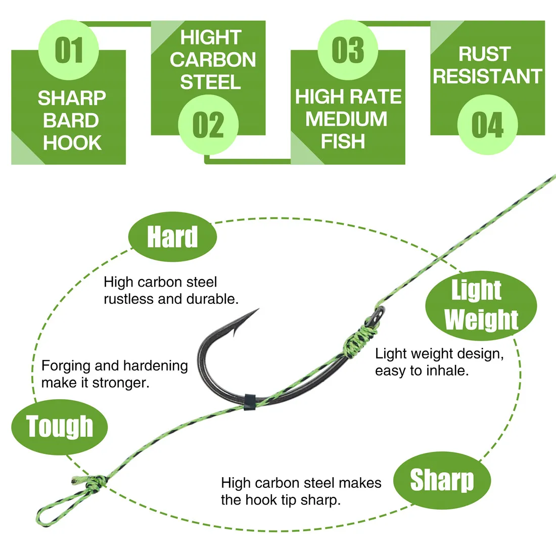 Anzuelos Pretados para Carpa – Hair Rig con Boilies Listo - imagen 5