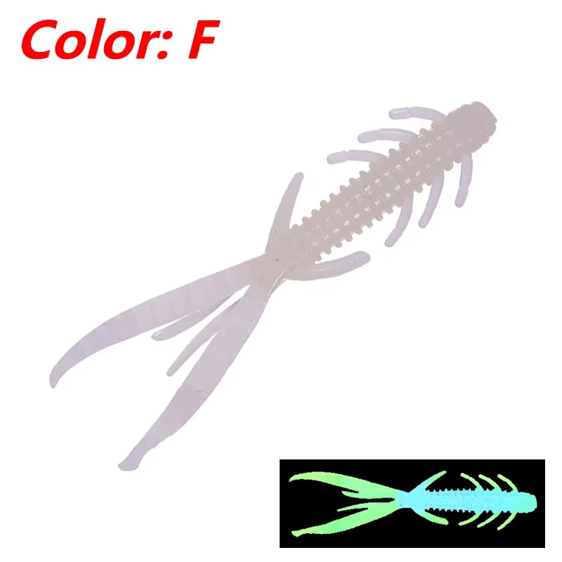 Cebo silicona imitación larva de camarón para lubina y carpa pesca - imagen 4