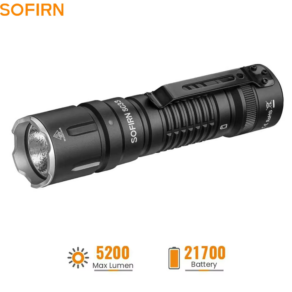 Sofirn SC33 – Linterna táctica recargable USB-C XHP70.3 HI