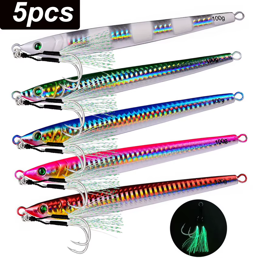 Cucharas 3D para jigging lento – Acero marino resistente desde barco - imagen 2