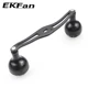 Manivela de carrete EKFan para baitcasting en forma de S aluminio
