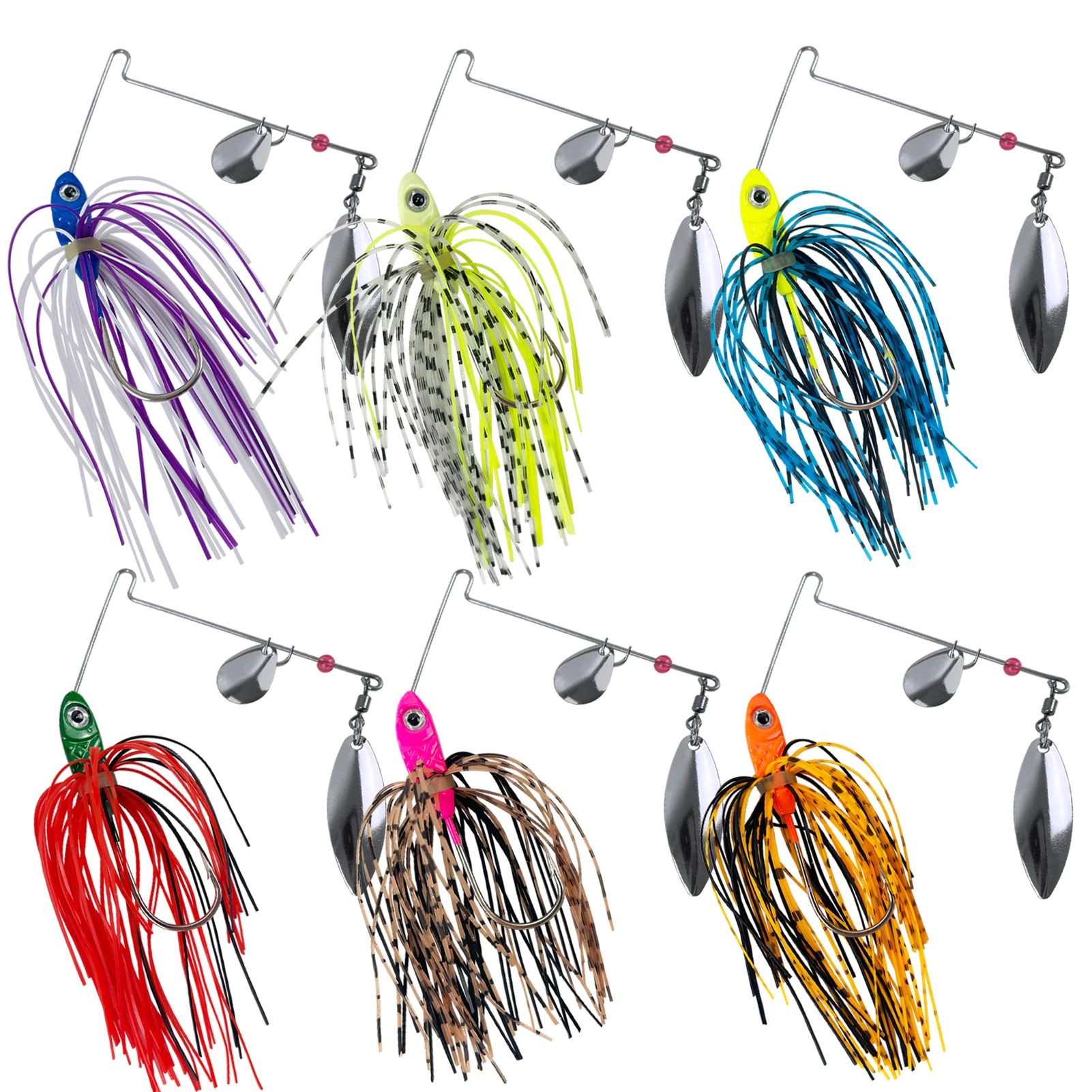 Señuelos Buzzbait FREE FISHER para lubina con faldas de goma - imagen 2
