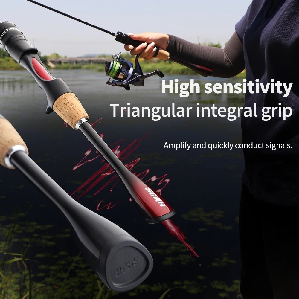 Caña ultraligera giratoria con punta sólida rápida FISHINGFANS - imagen 4