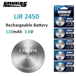 Batería Botón LIR2450 Recargable 3.6V Compatible CR2450