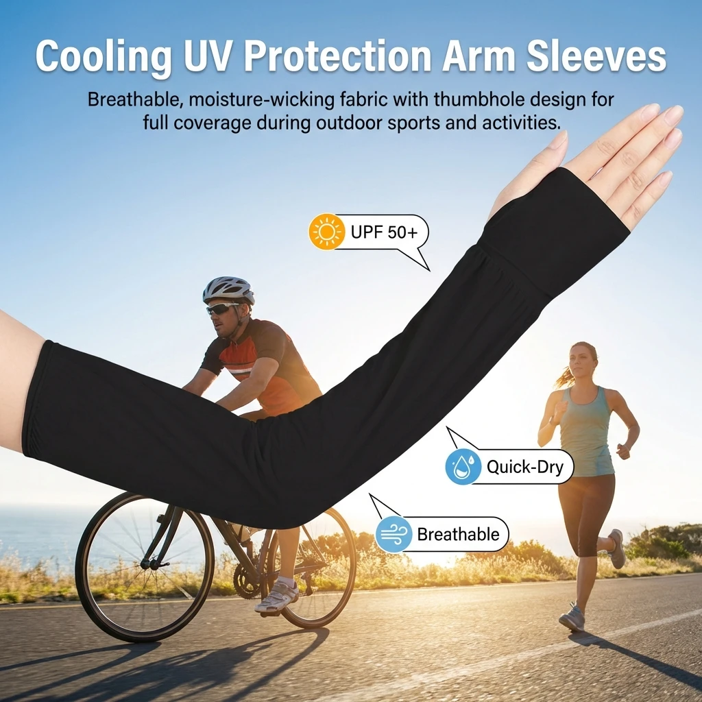 Manga de protección UV mostrando detalle del tejido