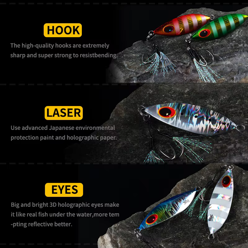 Jigs Metálicos LETOYO para Pesca en Mar – Cebo Artificial para Lubina - imagen 3