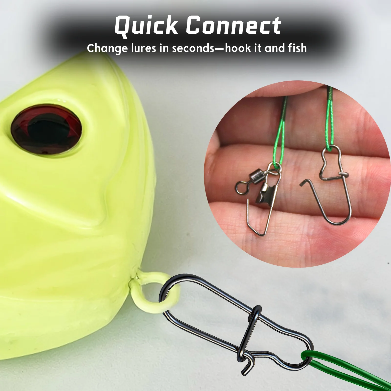 FishTrip Duo Lock de cable de acero con eslabones giratorios - imagen 5
