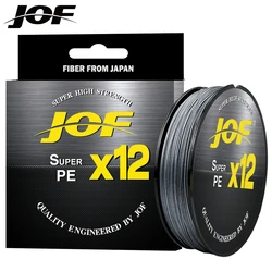 JOF X12 Sedal trenzado multifilamento para pesca carpa y agua salada