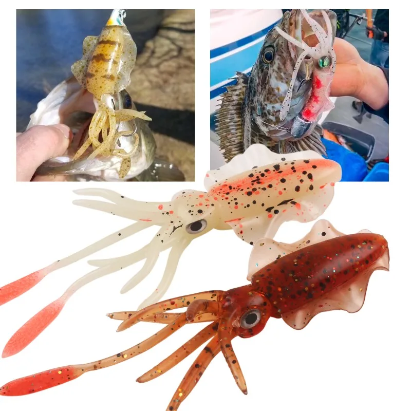 Señuelo de calamar biónico suave para pesca en mar - imagen 4