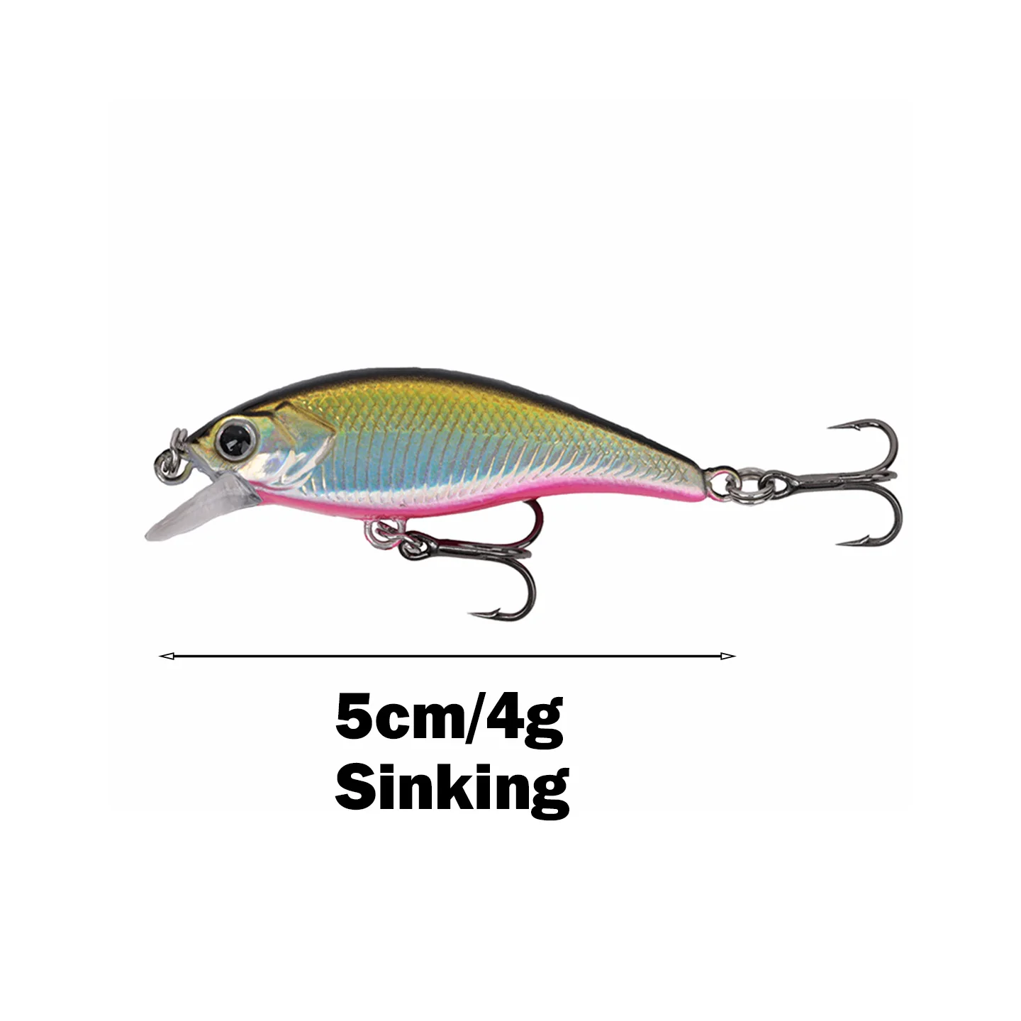 Jerkbait hundimiento 5cm – Señuelo duro negro para spinning - imagen 4