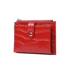Cartera ultrafina de PU para mujer, con ranuras y monedero