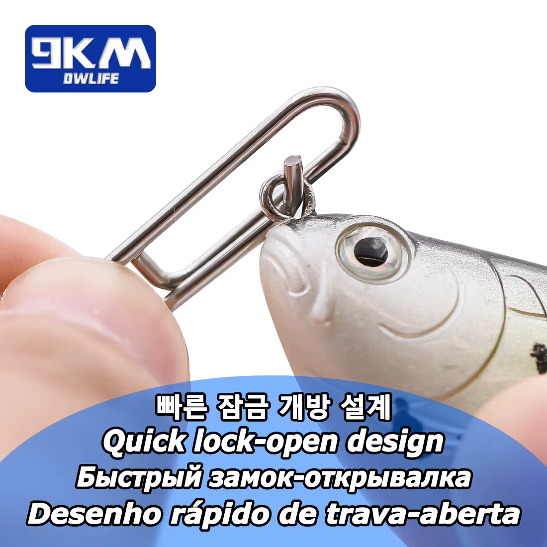 Clip Potencia Cambio Rápido Acero Inoxidable – Pesca Deportiva - imagen 4