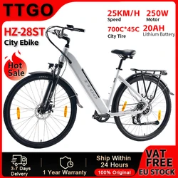 Bicicleta eléctrica TTGO de aluminio ligera para uso diario