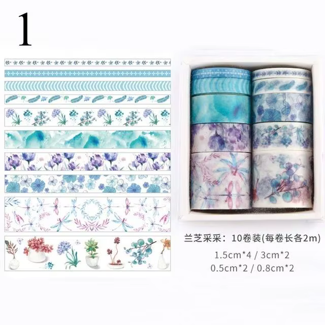 Cintas Decorativas Kawaii Serie Bosque Marino – Papel Japonés para Scrapbooking - imagen 4