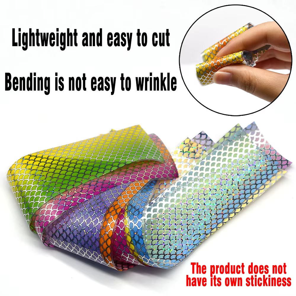 Señuelo con escamas y film láser multicolor para DIY pesca litoral - imagen 3