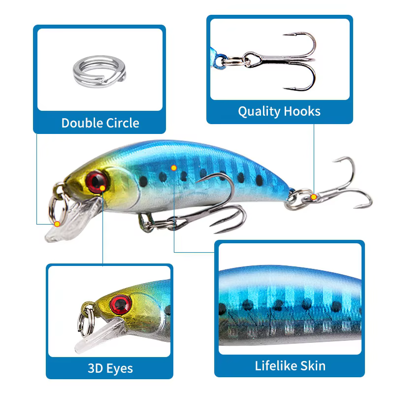 Señuelo minnow hundido para pesca de bass - imagen 3