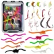 Moscas de pesca FREE FISHER con plumas y ninfa, caja EVA